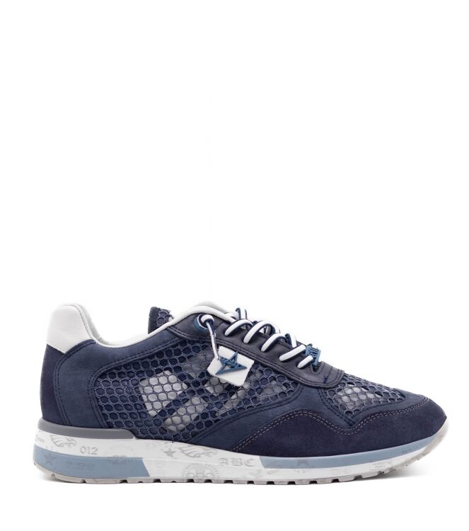 Cetti Cetti heren snealers rubberzolen blauw Sandwich Navy Cetti Heren Sneakers in Blauw online kopen