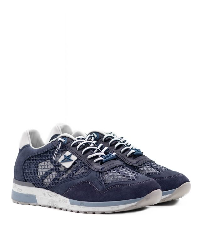 Cetti Cetti heren snealers rubberzolen blauw Sandwich Navy Cetti Heren Sneakers in Blauw online kopen