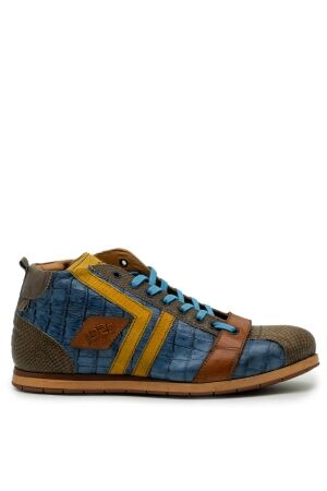 Kamo Gutsu heren sneakers blauw bruin