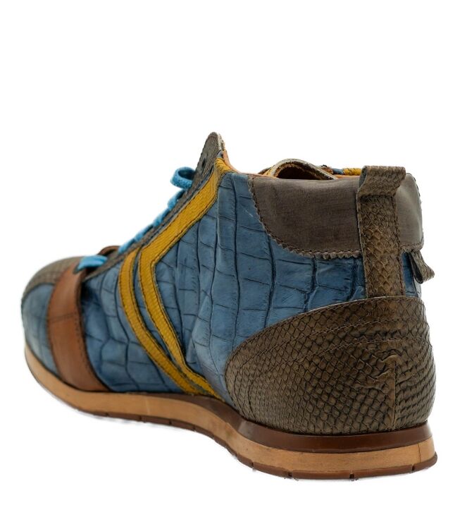 Kamo Gutsu Kamo Gutsu heren sneakers blauw bruin Topo Ginepro Ocra Kamo Gutsu Heren Sneakers Blauw Bruin