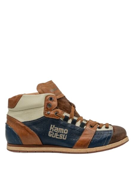 Kamo gutsu Heren veterschoenen blauw combi