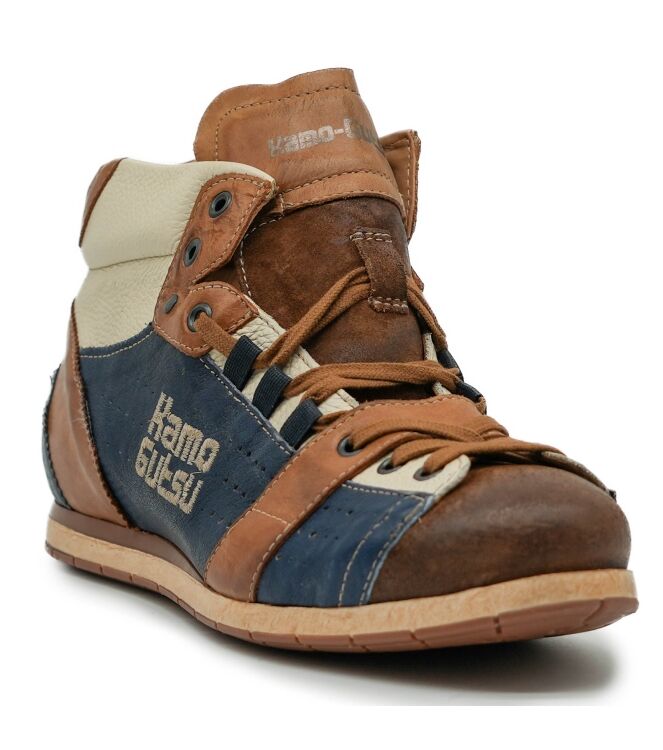 Kamo Gutsu Kamo Gutsu heren veterschoenen blauw combi Marron Royal Kamo Gutsu Heren Veterschoenen Blauw Combi