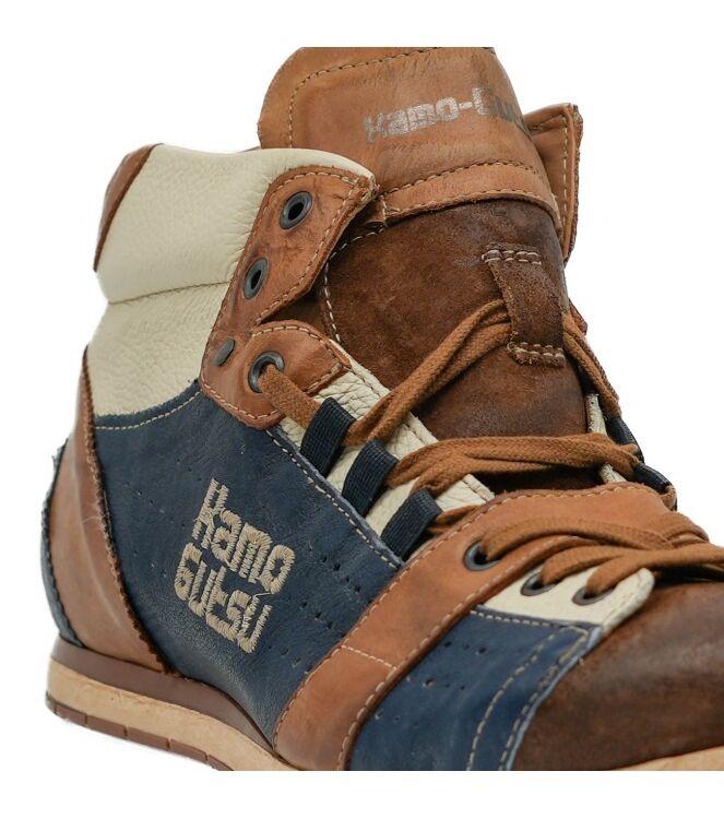 Kamo Gutsu Kamo Gutsu heren veterschoenen blauw combi Marron Royal Kamo Gutsu Heren Veterschoenen Blauw Combi