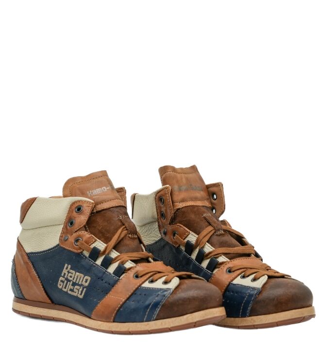 Kamo Gutsu Kamo Gutsu heren veterschoenen blauw combi Marron Royal Kamo Gutsu Heren Veterschoenen Blauw Combi