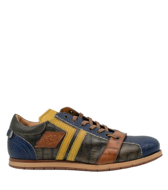 Kamo Gutsu Kamo Gutsu heren sneakers cobalt taupe Cobalto Taupe Ochre Kamo Gutsu Heren Sneakers Cobalt Taupe