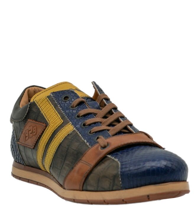 Kamo Gutsu Kamo Gutsu heren sneakers cobalt taupe Cobalto Taupe Ochre Kamo Gutsu Heren Sneakers Cobalt Taupe