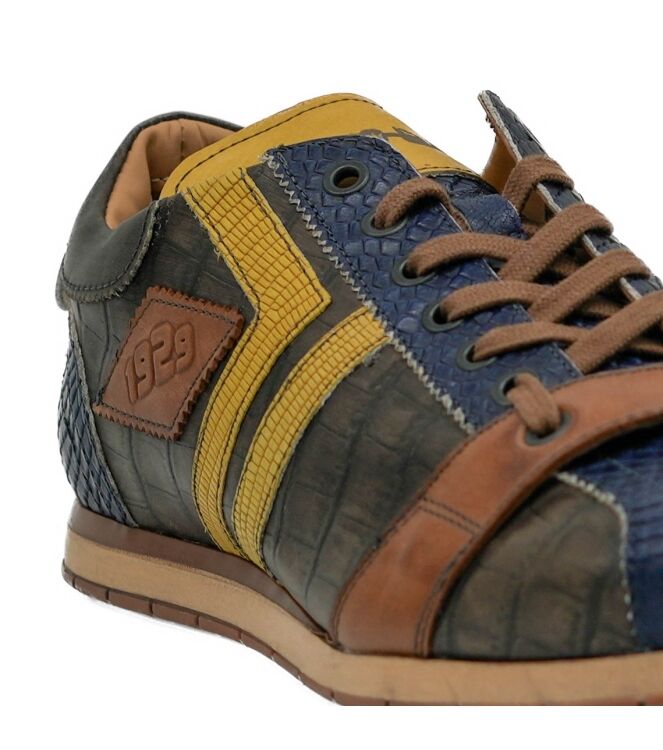 Kamo Gutsu Kamo Gutsu heren sneakers cobalt taupe Cobalto Taupe Ochre Kamo Gutsu Heren Sneakers Cobalt Taupe