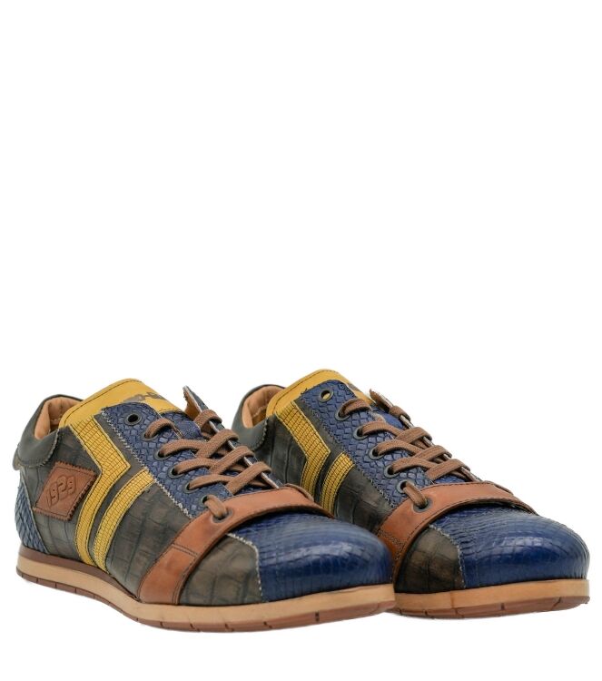 Kamo Gutsu Kamo Gutsu heren sneakers cobalt taupe Cobalto Taupe Ochre Kamo Gutsu Heren Sneakers Cobalt Taupe