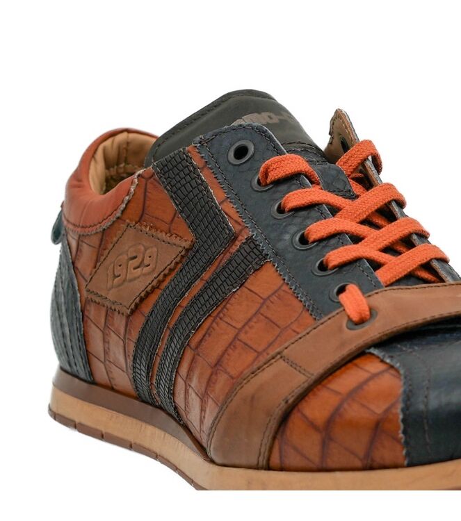 Kamo Gutsu  Heren Sneakers Blauw Oranje 
