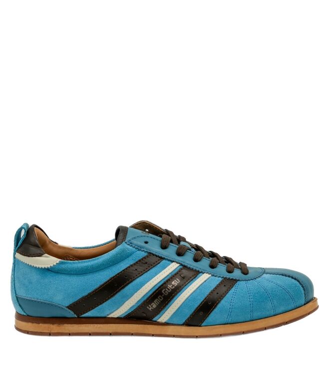 Kamo Gutsu Kamo Gutsu heren sneakers blauw bruin Gel Ice Brown Kamo Gutsu Heren Sneakers in Blauw online kopen