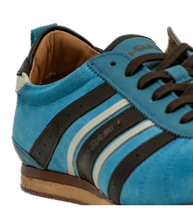 Kamo Gutsu Kamo Gutsu heren sneakers blauw bruin Gel Ice Brown Kamo Gutsu Heren Sneakers in Blauw online kopen