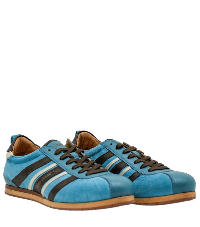 Kamo Gutsu Kamo Gutsu heren sneakers blauw bruin Gel Ice Brown Kamo Gutsu Heren Sneakers in Blauw online kopen