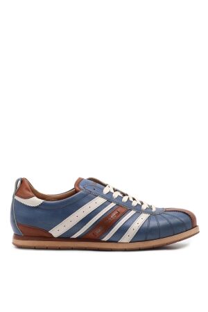 Kamo Gutsu heren sneakers blauw cognac