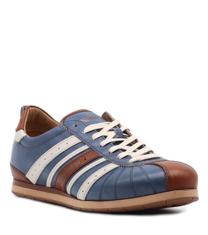 Kamo Gutsu Kamo Gutsu heren sneakers blauw cognac Ginepro Cognac Kamo Gutsu Heren Sneakers Blauw Cognac