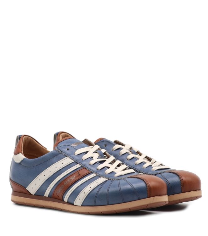 Kamo Gutsu Kamo Gutsu heren sneakers blauw cognac Ginepro Cognac Kamo Gutsu Heren Sneakers Blauw Cognac