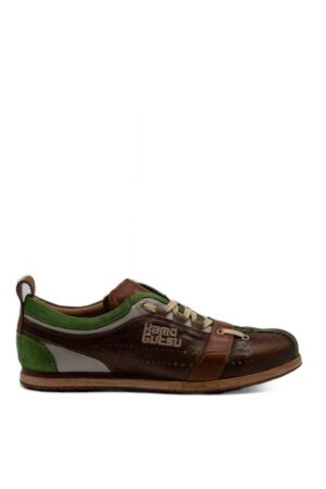 Kamo Gutsu heren sneakers bruin groen