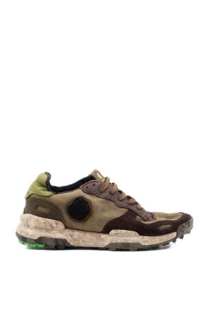 satorisan heren sneakers bruin groen