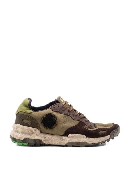 Satorisan Heren sneakers bruin groen