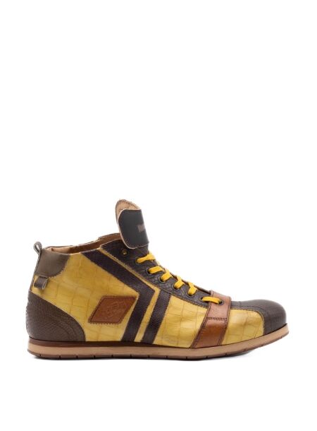 Kamo gutsu Heren sneakers bruin geel