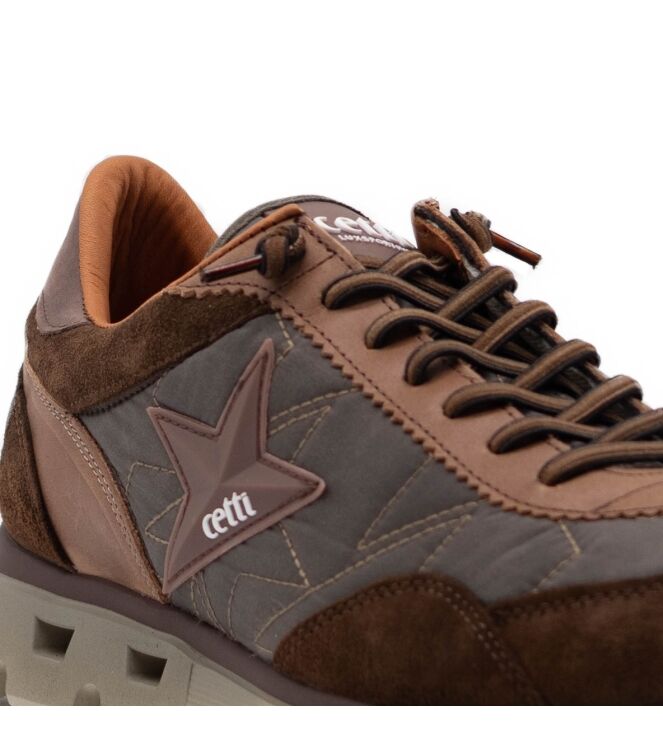 Cetti Cetti heren sneakers bruin Ante Sweet Tabac Cetti Heren Sneakers in Bruin Combi online kopen