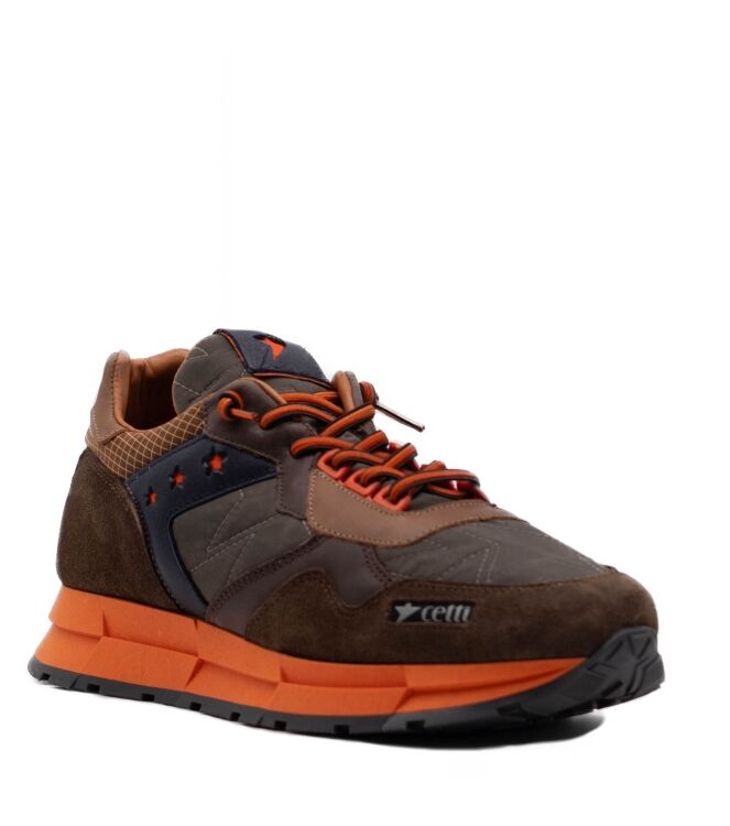 Cetti Cetti heren sneakers bruin Ante Star Oxido Cetti Heren Sneakers in Bruin Combi online kopen