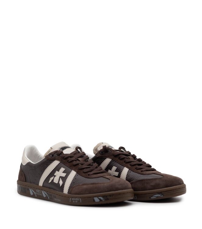 Premiata Premiata heren sneakers bruin Var8590 Premiata Heren Sneakers in Donker Bruin online kopen