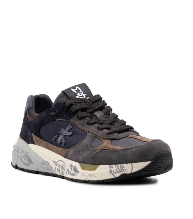 Premiata Premiata heren sneaker bruin combi Var8426 Premiata Heren Sneakers in Bruin Combi online kopen