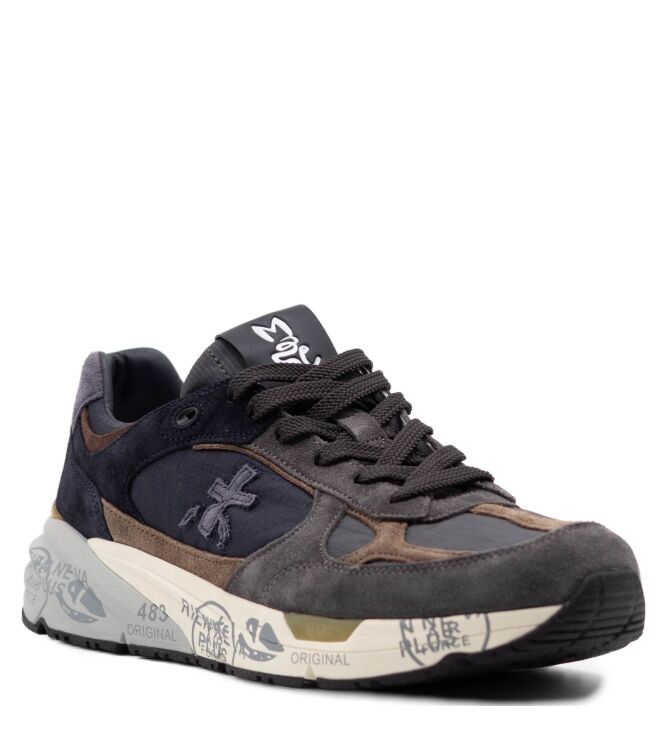 Premiata Premiata heren sneaker bruin combi Var8426 Premiata Heren Sneakers in Bruin Combi online kopen