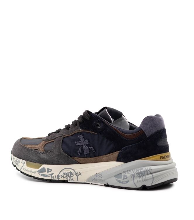 Premiata Premiata heren sneaker bruin combi Var8426 Premiata Heren Sneakers in Bruin Combi online kopen