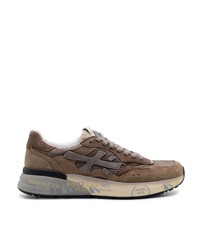 Premiata Premiata heren sneakers bruin combi Var8437 Premiata Heren Sneakers in Bruin online kopen