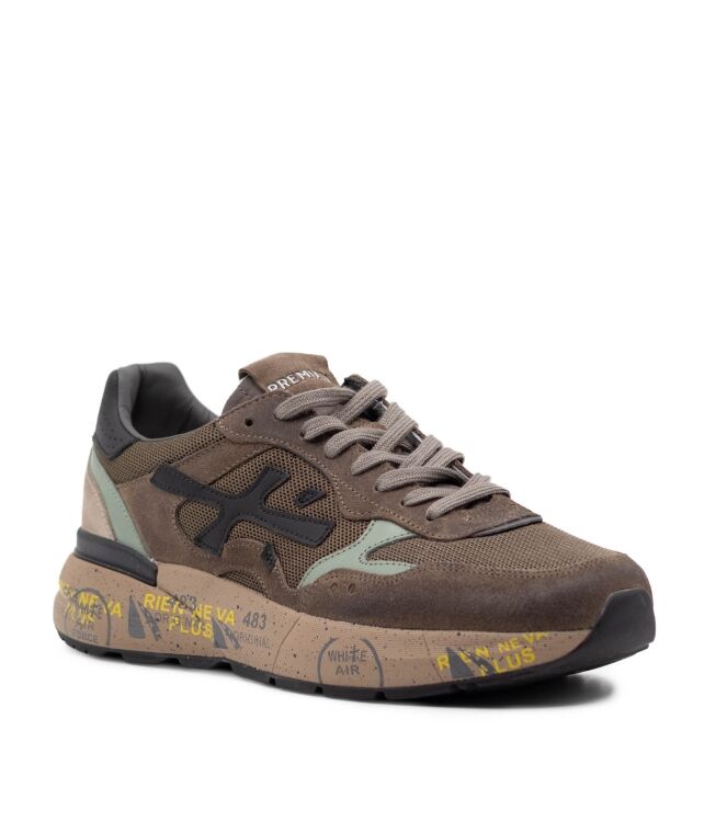 Premiata Premiata heren sneakers bruin Var8436 Premiata Heren Sneakers in Bruin online kopen