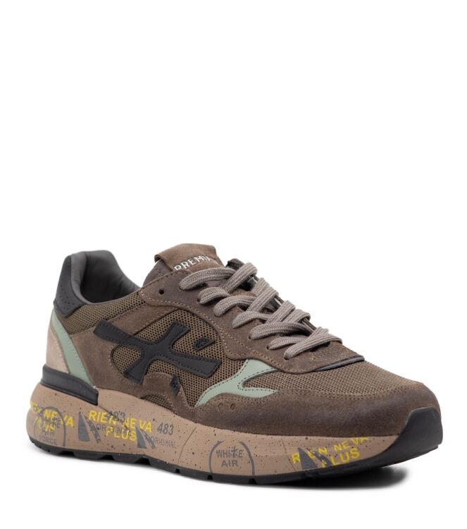Premiata Premiata heren sneakers bruin Var8436 Premiata Heren Sneakers in Bruin online kopen