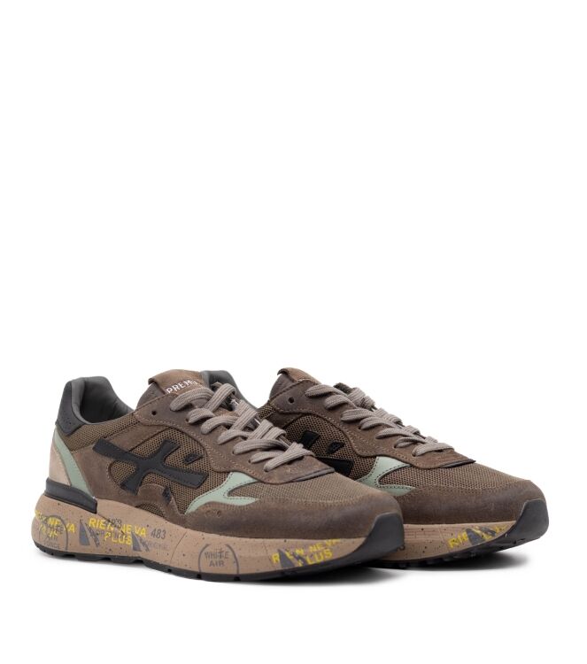 Premiata Premiata heren sneakers bruin Var8436 Premiata Heren Sneakers in Bruin online kopen