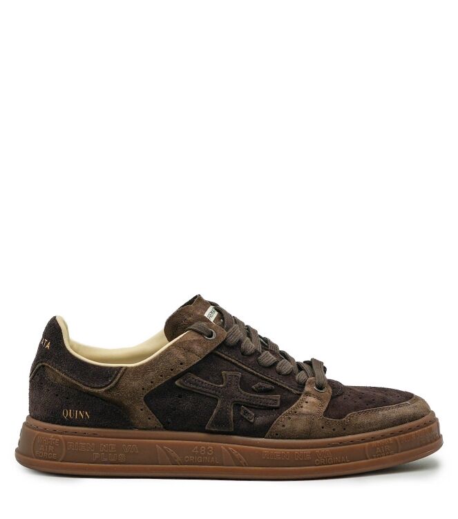Premiata  heren sneakers donker bruin 65 bruin donker Direct leverbaar uit de webshop van www.taft.nl/