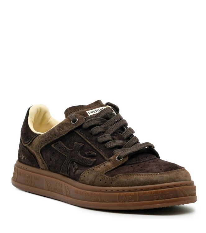 Premiata  heren sneakers donker bruin 65 bruin donker Direct leverbaar uit de webshop van www.taft.nl/