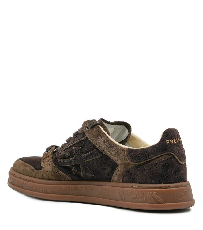 Premiata  heren sneakers donker bruin 65 bruin donker Direct leverbaar uit de webshop van www.taft.nl/