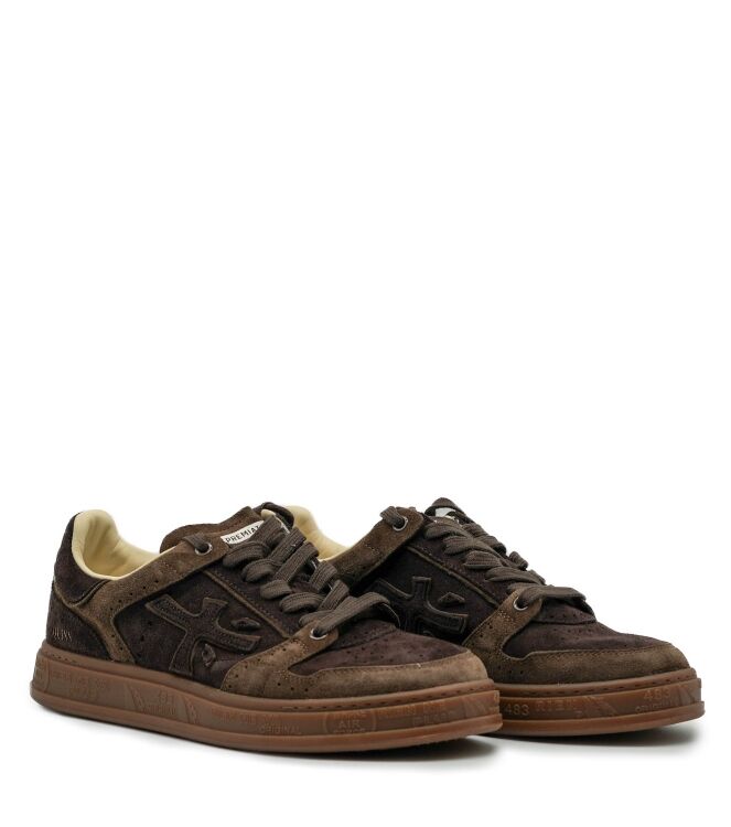 Premiata  heren sneakers donker bruin 65 bruin donker Direct leverbaar uit de webshop van www.taft.nl/