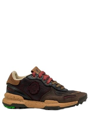 Satorisan heren sneakers bruin rood
