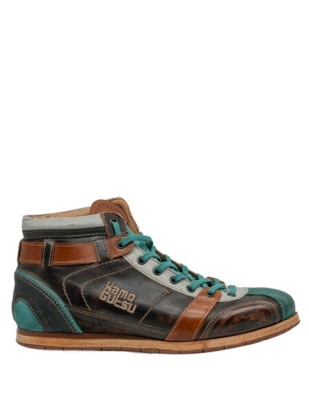 Kamo gutsu Heren veterschoenen bruin groen