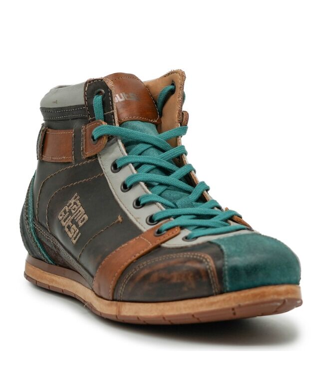 Kamo Gutsu Kamo Gutsu heren veterschoenen bruin groen Alga Caffee Kamo Gutsu Heren Veterschoenen Bruin Groen