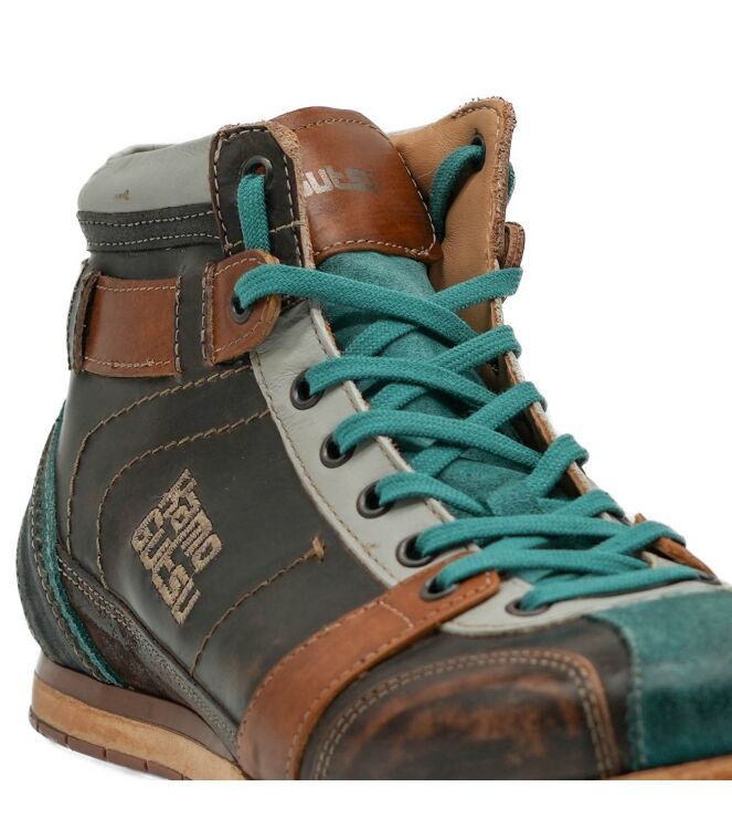 Kamo Gutsu Kamo Gutsu heren veterschoenen bruin groen Alga Caffee Kamo Gutsu Heren Veterschoenen Bruin Groen