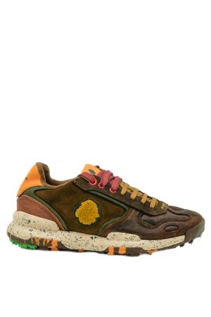 Satorisan heren sneakers bruin combi