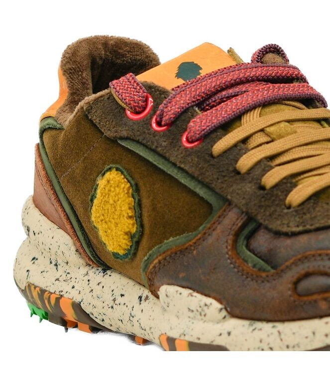 Satorisan Satorisan heren sneakers bruin combi Bronze Brown Satorisan Heren Sneakers in Bruin online kopen