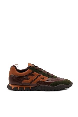 3P heren sneakers bruin groen
