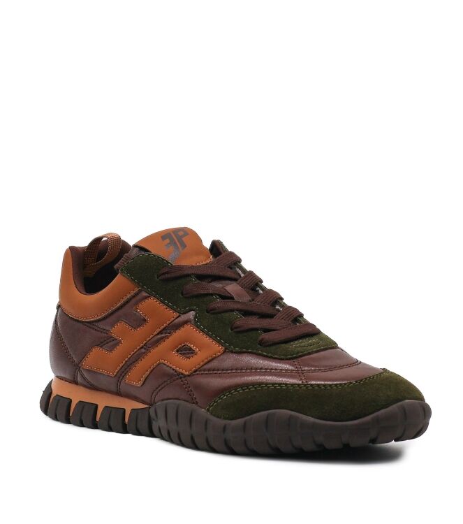 3P Heren Sneakers in Bruin Combi online kopen 