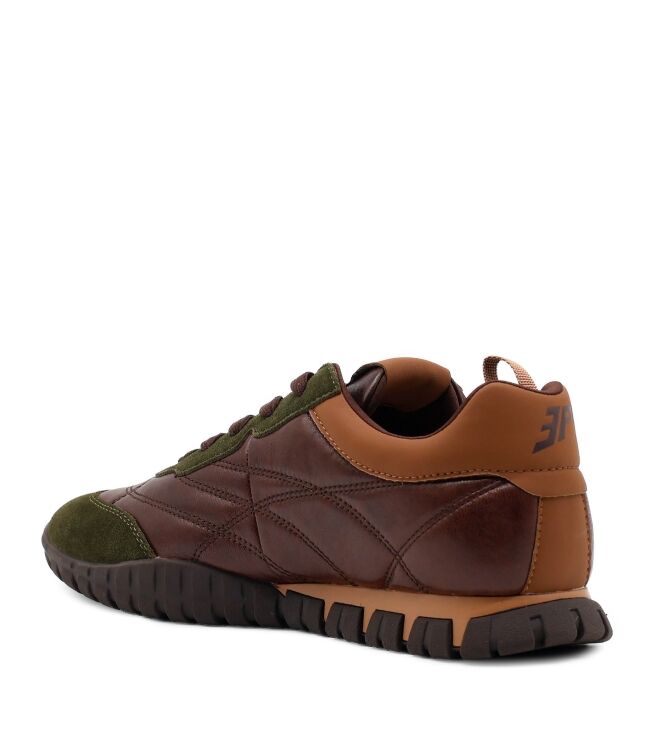 3P Heren Sneakers in Bruin Combi online kopen 