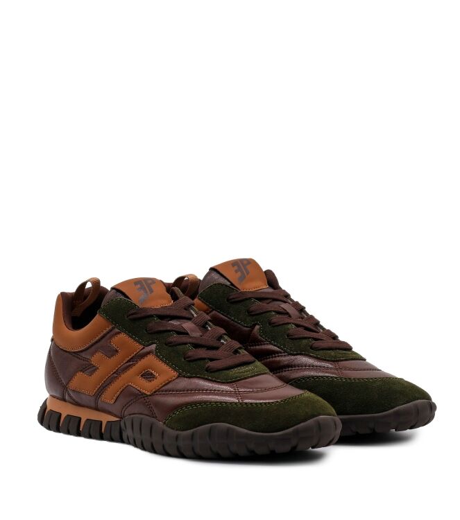 3P Heren Sneakers in Bruin Combi online kopen 