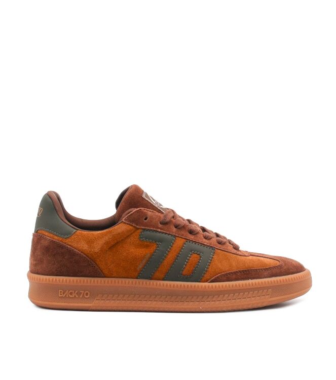 Back 70 Back 70 heren sneakers bruin cognac Suede Couio Olive Back 70 Heren Sneakers in Bruin online kopen