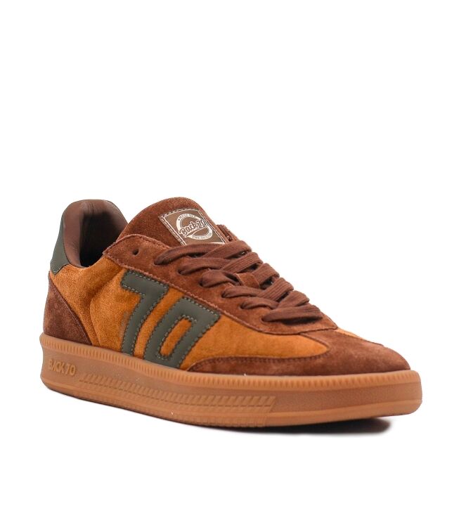 Back 70 Back 70 heren sneakers bruin cognac Suede Couio Olive Back 70 Heren Sneakers in Bruin online kopen