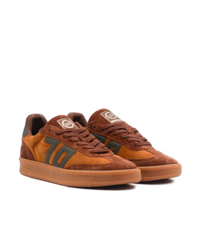 Back 70 Back 70 heren sneakers bruin cognac Suede Couio Olive Back 70 Heren Sneakers in Bruin online kopen